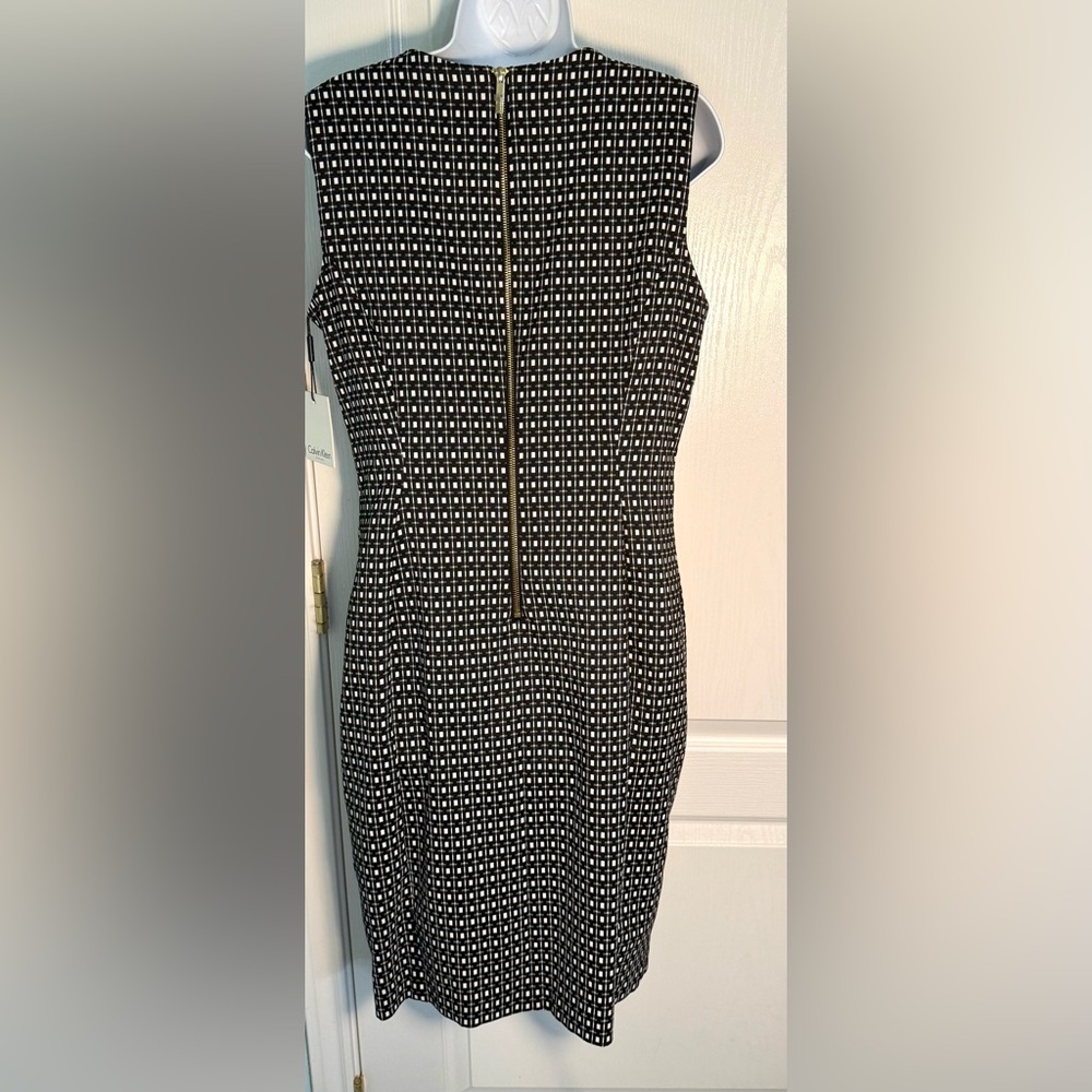 Calvin Klein Black and White Sleeveless sheath Dress size 12 - Picture 11 of 16